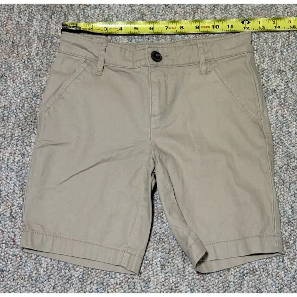 Lot Of 2 Old Navy Girls Uniform Dress Bermuda Shorts Khaki Adjustable Size 10